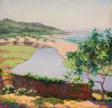 Edward Roworth, South Coast Scene, oil on board