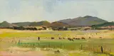 Errol Boyley, Farmlands Colesberg, oil on canvas laid down on board