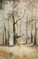 Christopher Tugwell, Forest, oil on canvas laid down on board