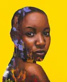 Loyiso Mkize, Portrait with Yellow and Purple, 2021, oil on canvas
