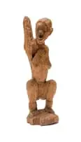 Noria Mabasa, Squatting Woman, carved wood