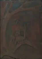 Michael Fleischer, Artist Painting Under a Tree, copper plate