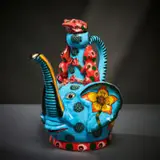 Elephant and frog teapot by Ardmore Ceramic Studio, 2004, painted and glazed ceramic, sold Jun 2026
