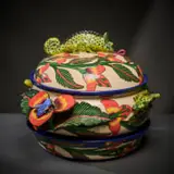 Three part chameleon tureen by Ardmore Ceramic Studio, 2001, painted and glazed ceramic, offered Jun 2026