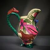 Purple zebra milk jug by Ardmore Ceramic Studio, 2002, painted and glazed ceramic, offered Jun 2026