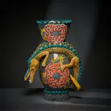 Crocodile vase by Ardmore Ceramic Studio, 2004, painted and glazed ceramic, sold Jun 2026