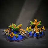 Pair of hoopoe candle holders by Ardmore Ceramic Studio, 2005, painted and glazed ceramic, sold Jun 2026