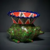 Ardmore Ceramic Studio, Frog vase, 2002, painted and glazed ceramic