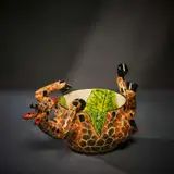 Giraffe bowl by Ardmore Ceramic Studio, 2007, painted and glazed ceramic, sold Jun 2026