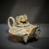 Elephant teapot by Ardmore Ceramic Studio, 2005, painted and glazed ceramic, sold Jun 2026