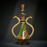 Candlestick with lion handles by Ardmore Ceramic Studio, 2005, painted and glazed ceramic, offered Jun 2026
