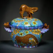 Giraffe tureen by Ardmore Ceramic Studio, 2003, painted and glazed ceramic, offered Jun 2026