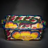 Ardmore Ceramic Studio, Flower and crocodile square dish