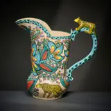 Ardmore Ceramic Studio, Leopard and flower jug
