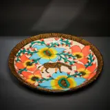 Ardmore Ceramic Studio, Zebra dish, 2002, painted and glazed ceramic