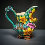 Chameleon and flower jug by Ardmore Ceramic Studio, 2002, painted and glazed ceramic, offered Jun 2026