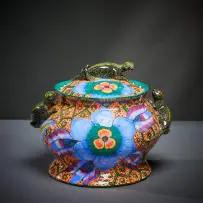 Lizard tureen by Ardmore Ceramic Studio, 2002, painted and glazed ceramic, offered Jun 2026