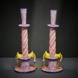 Ardmore Ceramic Studio, Pair of elephant candlesticks