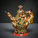 Cow teapot by Ardmore Ceramic Studio, 2004, painted and glazed ceramic, offered Jun 2026