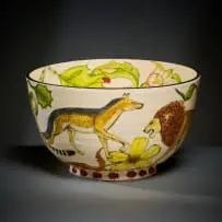 Predator bowl by Ardmore Ceramic Studio, 2008, painted and glazed ceramic, offered Jun 2026