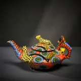 Ardmore Ceramic Studio, Leopard teapot, 2005, painted and glazed ceramic