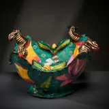 Ardmore Ceramic Studio, Zebra bowl, 2002, painted and glazed ceramic