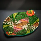 Ardmore Ceramic Studio, Chameleon platter, 2002, painted and glazed ceramic