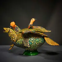 Fish eagle tureen by Ardmore Ceramic Studio, 2005, painted and glazed ceramic, offered Jun 2026