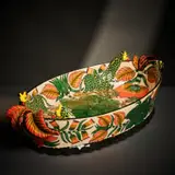 Ardmore Ceramic Studio, Giraffe and flower platter, 2002, painted and glazed ceramic