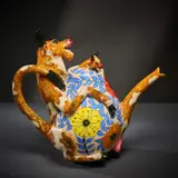 Ardmore Ceramic Studio, Cow teapot, 2004, painted and glazed ceramic
