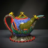 Ardmore Ceramic Studio, Giraffe teapot, 2002, painted and glazed ceramic