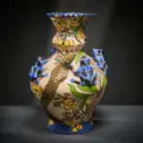 Ardmore Ceramic Studio, Snake and frog vase, 2005, painted and glazed ceramic