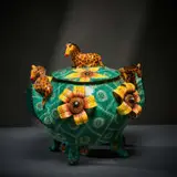 Ardmore Ceramic Studio, Giraffe and flower tureen, 2002, painted and glazed ceramic