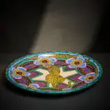Ardmore Ceramic Studio, Cheetah platter, 2003, painted and glazed ceramic