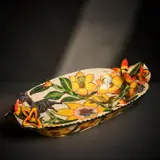 Ardmore Ceramic Studio, Zebra and flower platter, 2003, painted and glazed ceramic