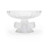 Lalique, Lalique 'Nogent' clear and frosted crystal footed compote, No. 11051, post 1945, press-moulded lead crystal