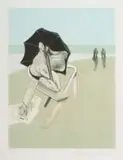 Francis Bacon, Metropolitan, left panel, intaglio and aquatint on paper laid down on board