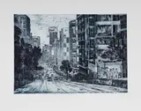 Mario Soares, Day to Day People of Johannesburg Vol III, 2017, etching on paper