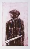 Thokozani Madonsela, Flautist, 2025, monotype on paper