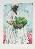 Nompumelelo Tshabalala, The Matriarch, 2024, monotype on paper