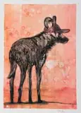 Nelson Makamo, Wild Dog I (Cap), 2026, monotype on paper