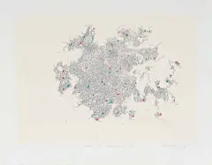 Mongezi Ncaphayi, Streams of Consciousness V, 2013, screenprint on paper