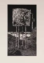 Jan Maanda Tshikhuthula, U Vule A, 2016, linocut on paper