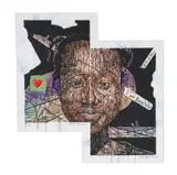 Tshogofatso Nkhumeleng, Refiloe, 2021, mixed media on paper