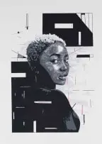 David Madlabane, Overlooking Beyond, 2020, screenprint on paper