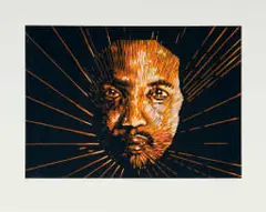 Bokang Mankoe, One Point Word, 2023, reduction linocut on paper