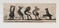 William Kentridge, Procession, 2021, etching on paper