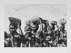 Ntsako Wa Moya Wu Suka Eka Xikwembu(iii) by Phillemon Hlungwani, 2018, etching on paper, offered Apr 2026