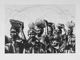 Phillemon Hlungwani, Ntsako Wa Moya Wu Suka Eka Xikwembu(iii), 2018, etching on paper