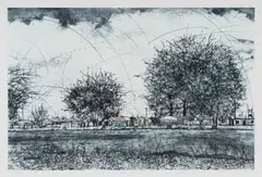 Tihlo Ra Ndlala Rini Vuntshwaka by Phillemon Hlungwani, 2015, drypoint etching on paper, offered Apr 2026